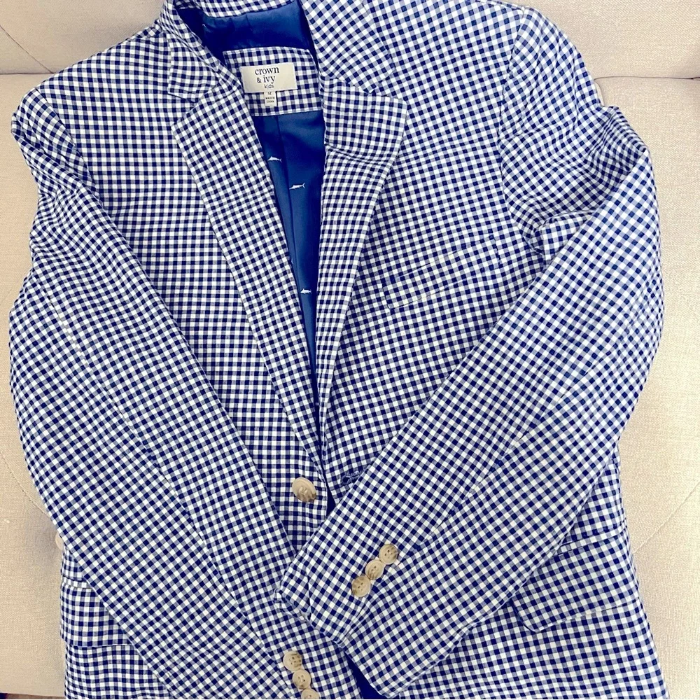 🖤CROWN & IVY GINGHAM BLAZER - Picture 4 of 9